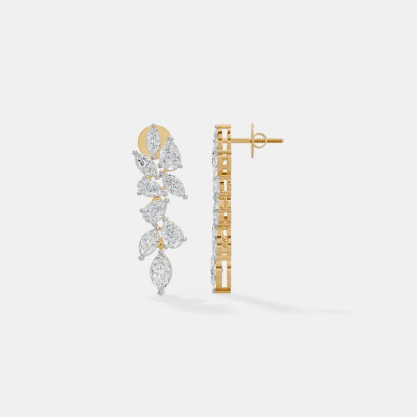 Ascending Petal Cluster Earrings