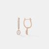 Pear-Cut Diamond Halo Drop Huggie