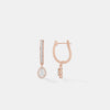 Pear-Cut Diamond Halo Drop Huggie