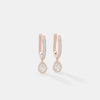 Pear-Cut Diamond Halo Drop Huggie