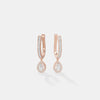 Pear-Cut Diamond Halo Drop Huggie