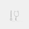 Pear-Cut Diamond Halo Drop Huggie
