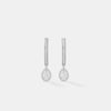Pear-Cut Diamond Halo Drop Huggie