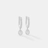 Pear-Cut Diamond Halo Drop Huggie