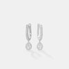 Pear-Cut Diamond Halo Drop Huggie