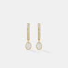 Pear-Cut Diamond Halo Drop Huggie