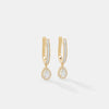 Pear-Cut Diamond Halo Drop Huggie