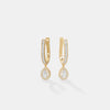 Pear-Cut Diamond Halo Drop Huggie