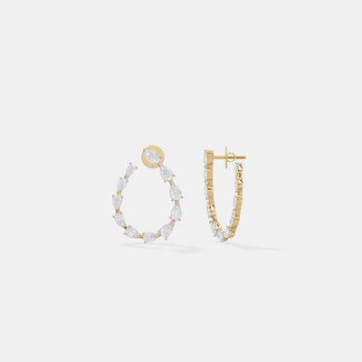 The Lumina Pear Open Hoops