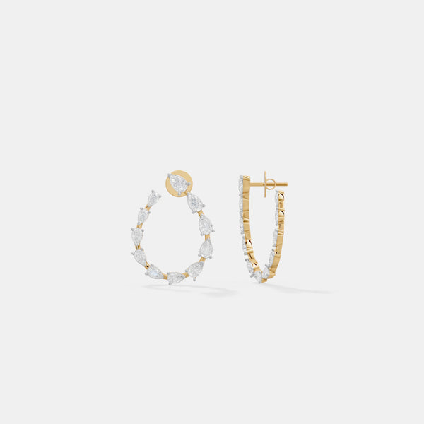The Lumina Pear Open Hoops