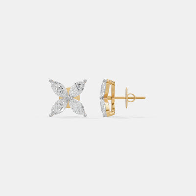The Classic Flora Marquise Studs