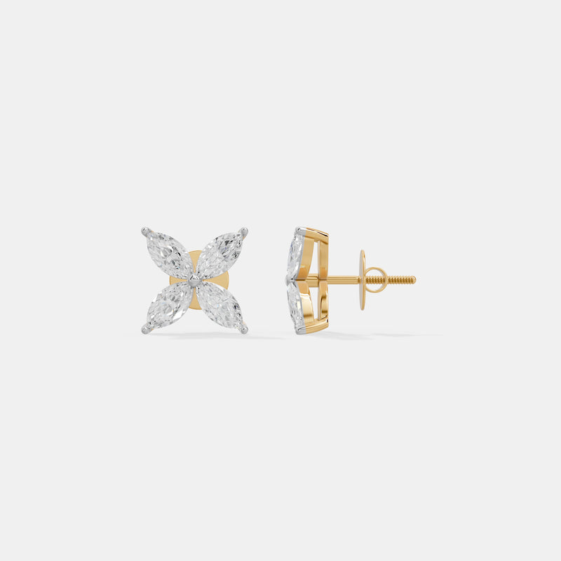 The Classic Flora Marquise Studs