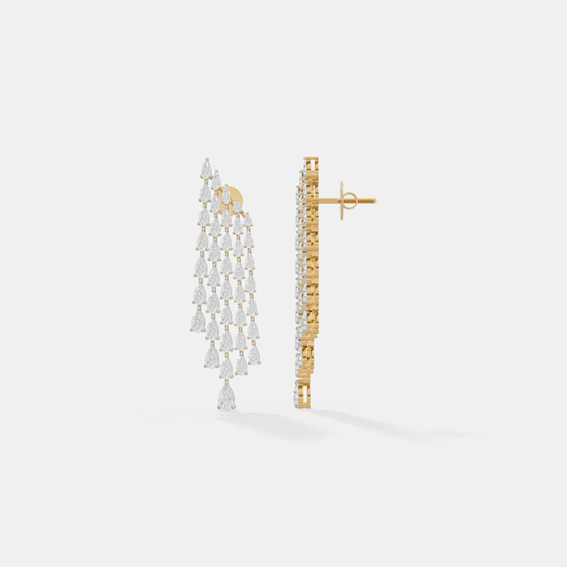 The Waterfall Shimmer Tassel Earrings