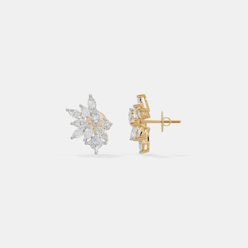 Ascending Petal Cluster Studs