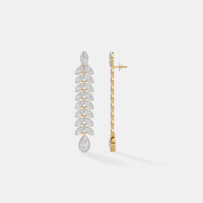 Verdant Willow Marquise Drop Earrings