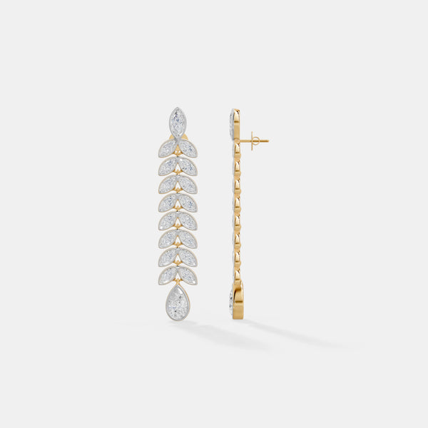 Verdant Willow Marquise Drop Earrings
