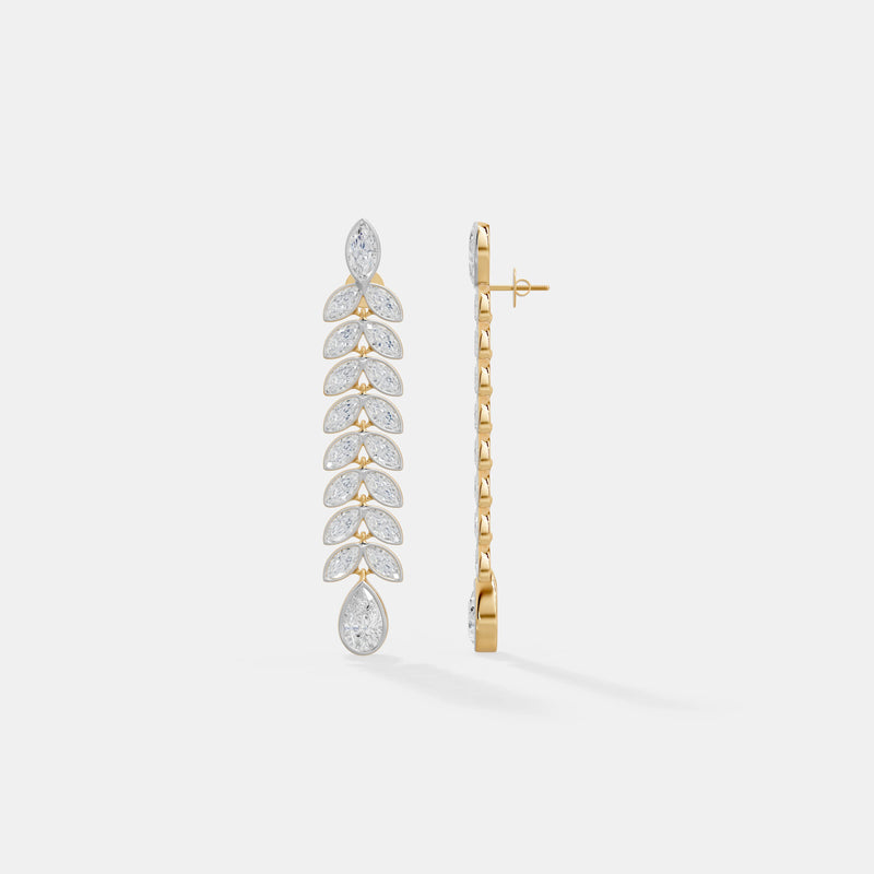 Verdant Willow Marquise Drop Earrings