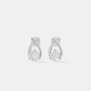 Infinite Solitaire Ribbon Earrings