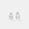 Infinite Solitaire Ribbon Earrings