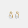 Infinite Solitaire Ribbon Earrings