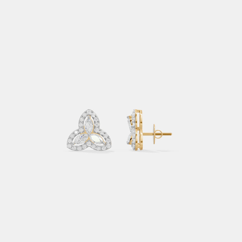 Trinity Marquise Petal Studs