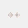 Ethereal Quatrefoil Halo Diamond Studs