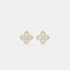 Ethereal Quatrefoil Halo Diamond Studs