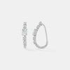 Radiance Oval Multi-Stone Graduated Hoops