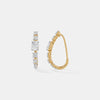 Radiance Oval Multi-Stone Graduated Hoops