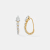 Serenity Pear-Cut Graduated Linear Hoops