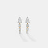 Serenity Pear-Cut Graduated Linear Hoops