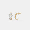 Double-Orbit Oval & Round Pavé Studs