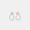 Lumina Pear & Round Open-Crescent Studs