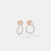 Lumina Pear & Round Open-Crescent Studs
