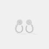 Lumina Pear & Round Open-Crescent Studs