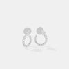 Lumina Pear & Round Open-Crescent Studs