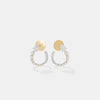 Lumina Pear & Round Open-Crescent Studs