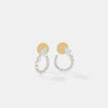 Lumina Pear & Round Open-Crescent Studs
