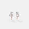 Leaf-Inspired Diamond Drop Earrings 