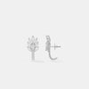 Leaf-Inspired Diamond Drop Earrings 