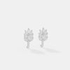 Leaf-Inspired Diamond Drop Earrings 