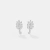 Leaf-Inspired Diamond Drop Earrings 
