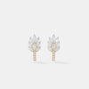 Leaf-Inspired Diamond Drop Earrings 