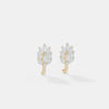 Leaf-Inspired Diamond Drop Earrings 