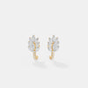 Leaf-Inspired Diamond Drop Earrings 