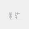 Marquise Diamond Cluster Stud Earrings