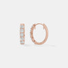 Graceful Five-Stone Graduated Diamond Hoops