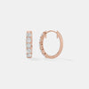 Graceful Five-Stone Graduated Diamond Hoops