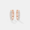 Graceful Five-Stone Graduated Diamond Hoops
