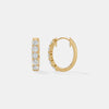 Graceful Five-Stone Graduated Diamond Hoops